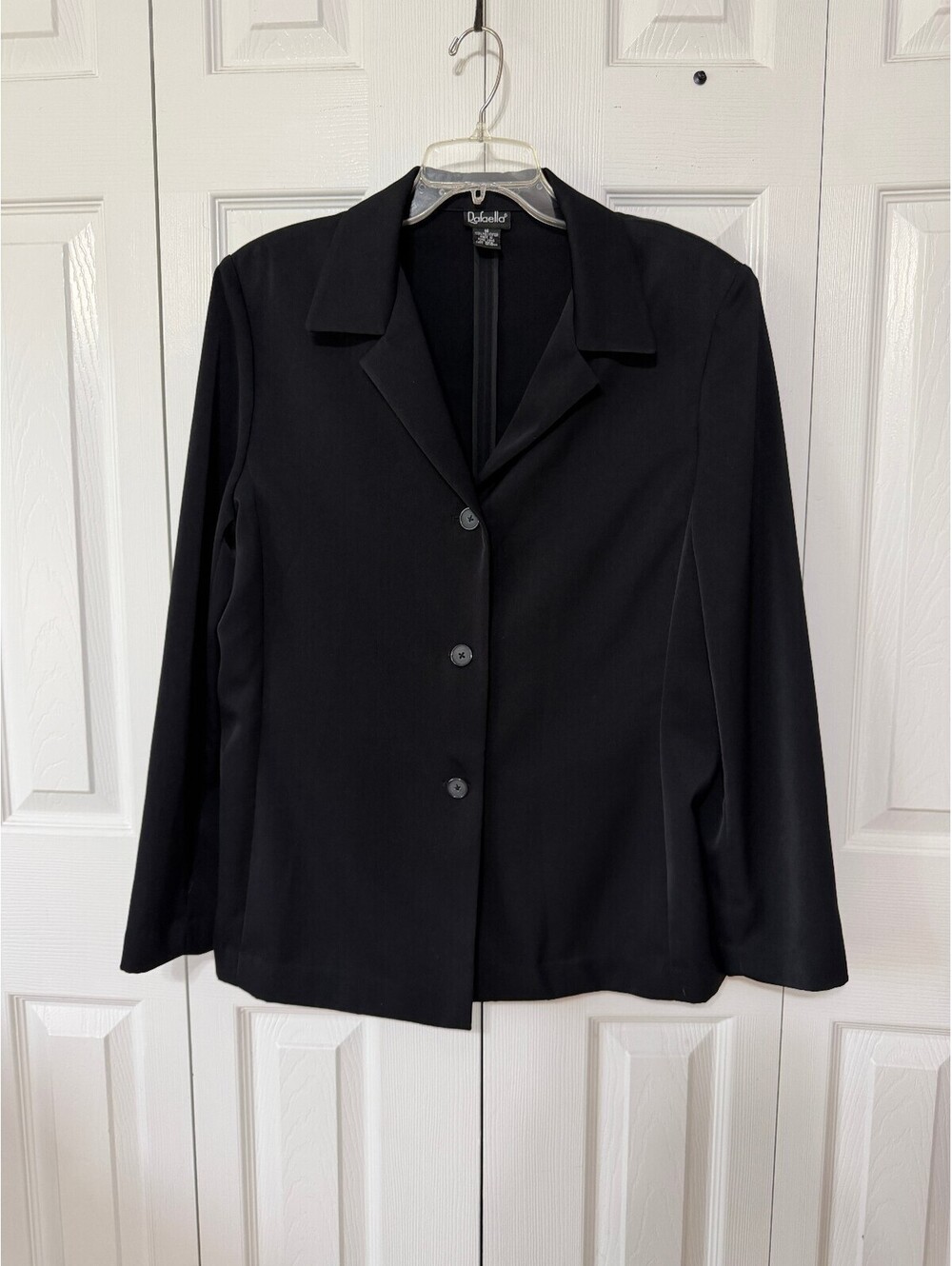 Rafaella Black Polyester Blazer Jacket Size 14